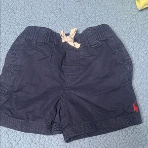 Polo Navy Blue Shorts with Red Logo